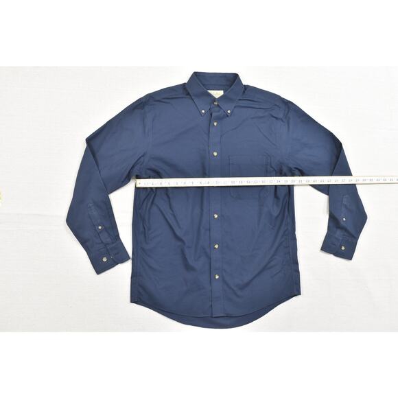 Cabela's Men's Button Down Shirt Long Sleeve Blue Size M Cotton Solid - Picture 3 of 8